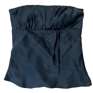 ANN TAYLOR LOFT silky black formal tube top